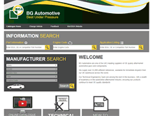 Tablet Screenshot of catalogue.bgautomotive.co.uk